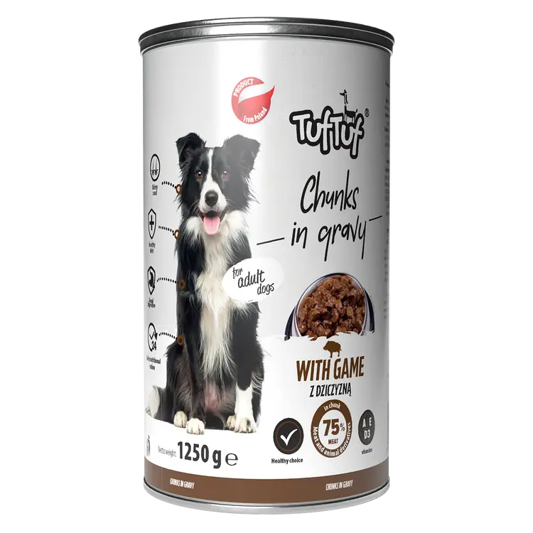 TUF TUF Caine - Hrana Umeda Bucati cu Vanat in Sos 1250g