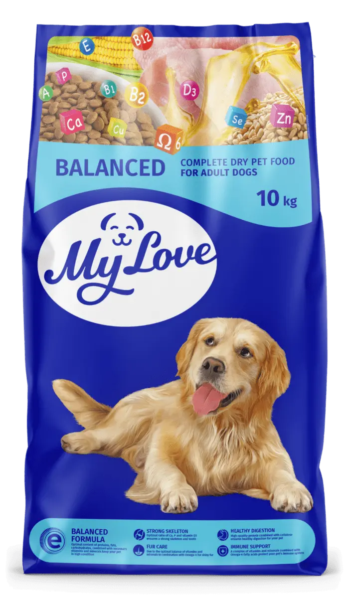 Hrana uscata pentru caini adulti, My Love, vita si orez, 10 kg