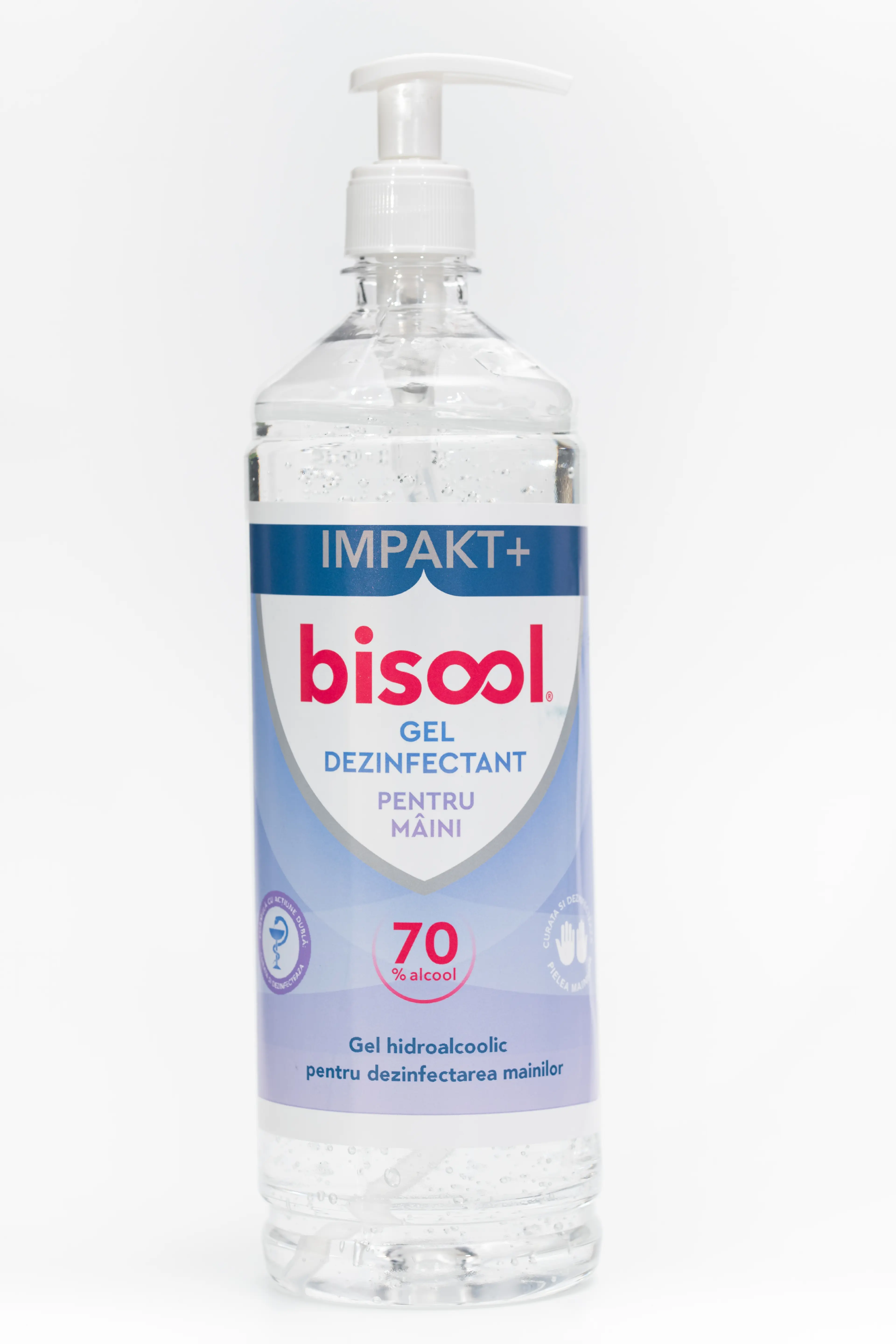 Gel dezinfectant Bisool pentru maini pe baza de alcool 70%, 1L