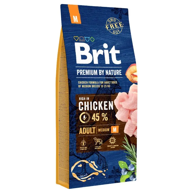 Brit Premium by Nature Adult M, hrana uscata pentru caini adulti de talie medie, 8 kg