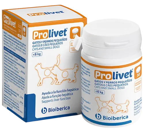 Prolivet, supliment nutritional pentru sustinerea functiei hepatice la caini de talie mica si pisici, 30 tablete