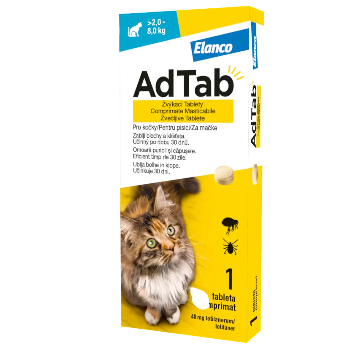 Deparazitare externa pentru pisici AdTab (2-8 kg), 1 comprimat