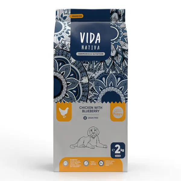 Vida Nativa Freedom Chicken with Blueberry Puppy Medium & Large Breed 2 kg