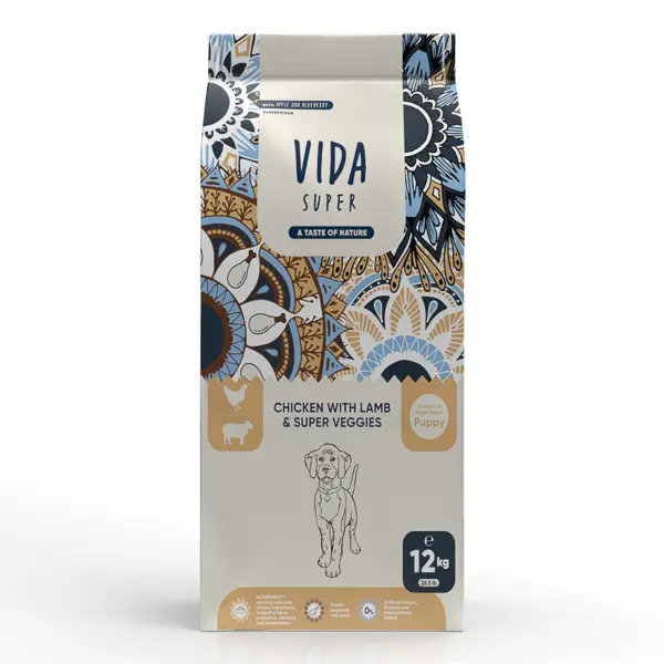 Vida Super Chicken with Lamb & Super Veggies Puppy Medium & Large Breed 12 kg
