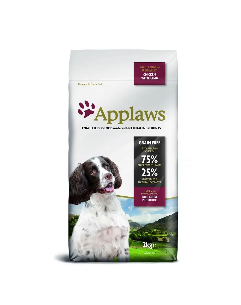 Applaws Dog , Small & Mediu Adult, Pui si Miel, 2 Kg