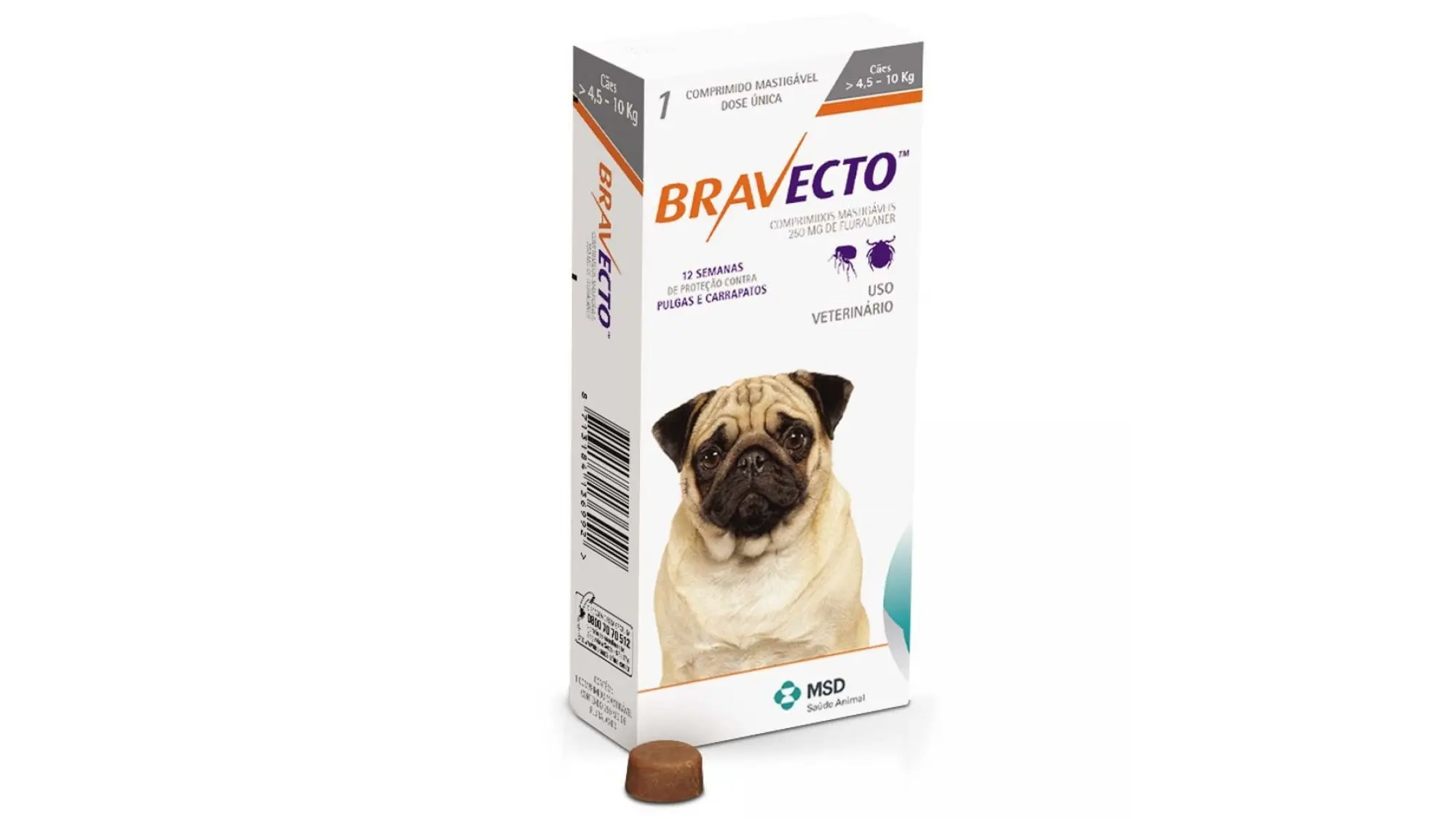 Antiparazitar extern pentru caini Bravecto (4.5-10 kg), 1 tableta