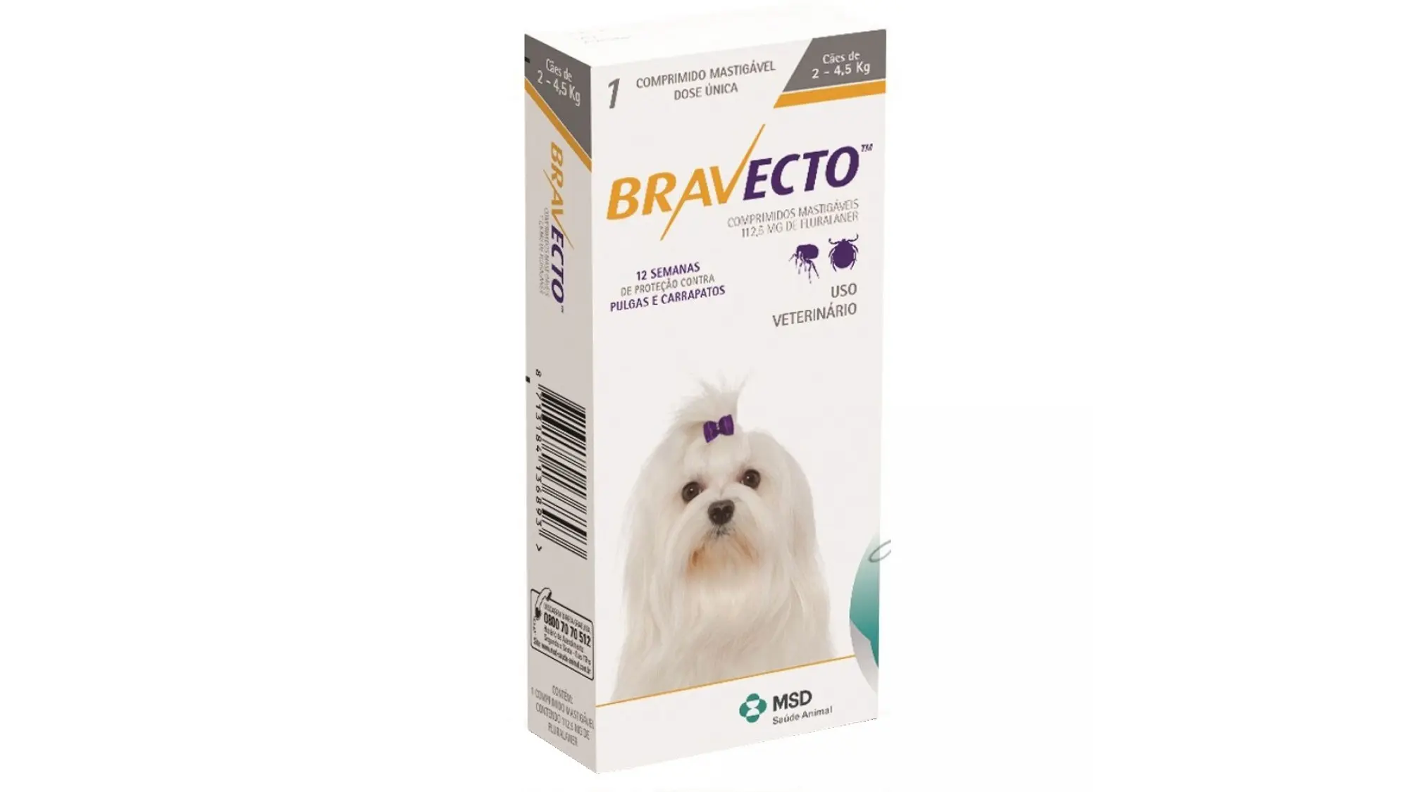 Antiparazitar extern pentru caini Bravecto (2-4.5 kg), 1 tableta