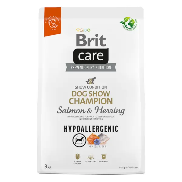 Brit Care Dog Hypoallergenic Dog Show Champion, Pachet 2 X 3 kg