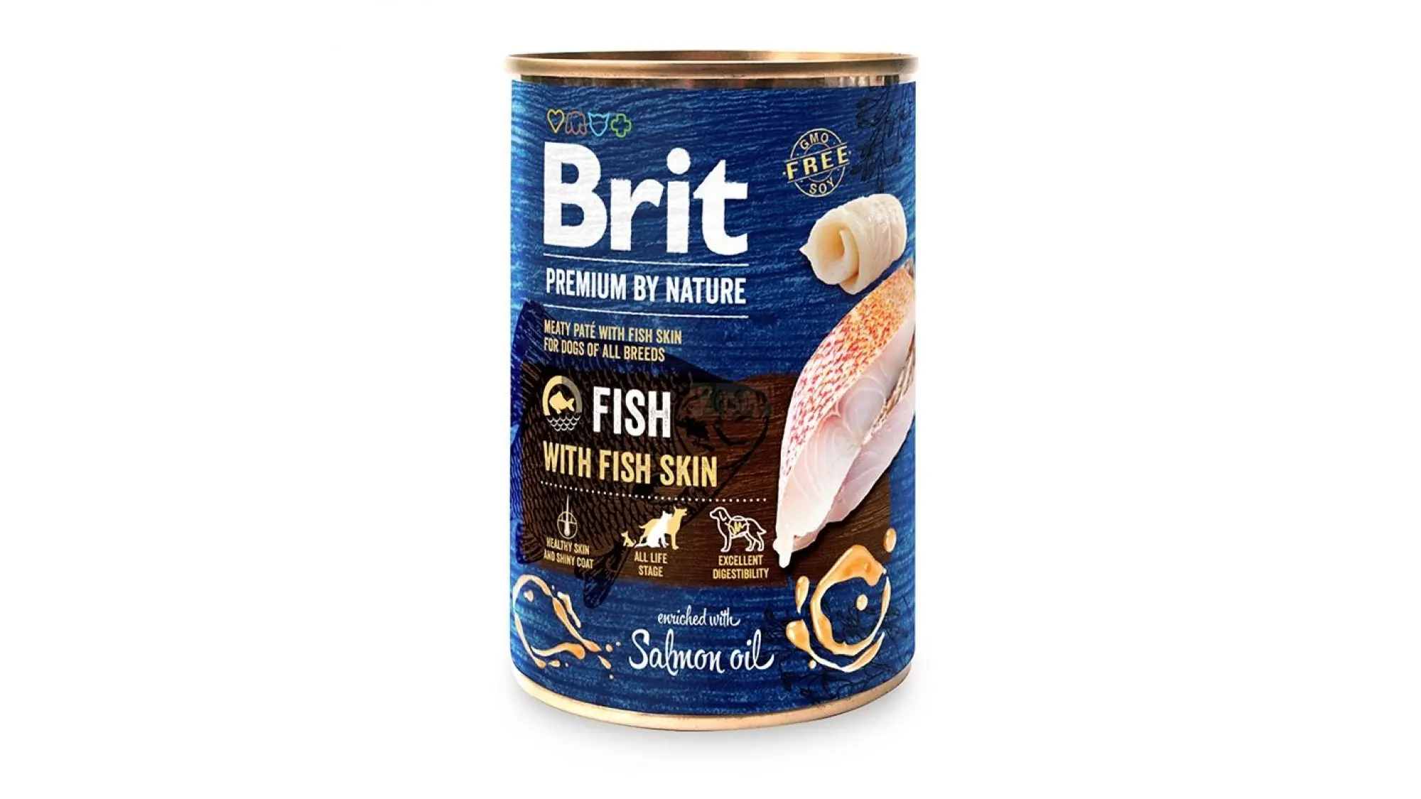 Brit Premium By Nature Fish With Fish Skin Conserva, Pachet 3 X 800 Gr