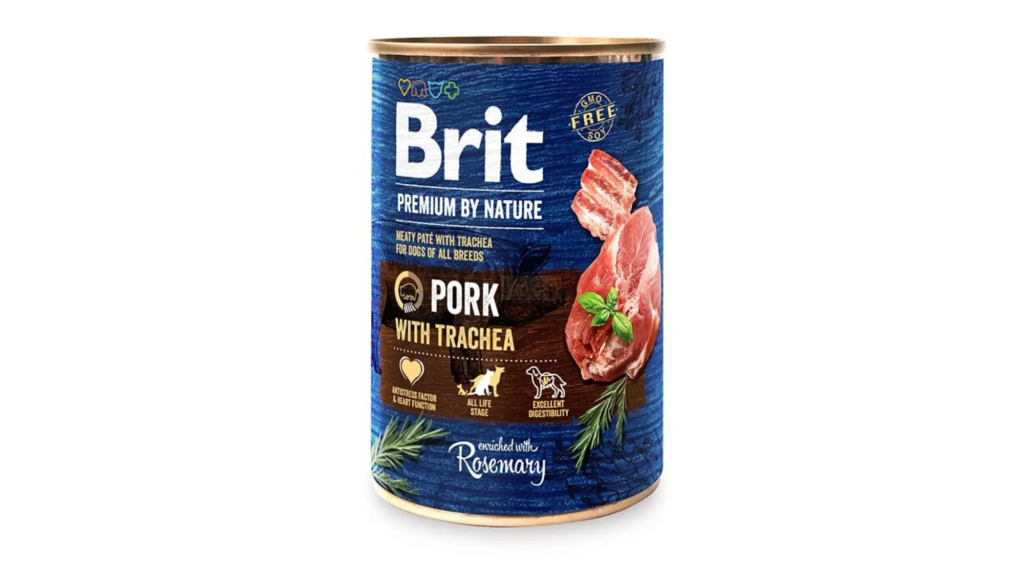 Brit Premium By Nature Pork With Trachea Conserva, Pachet 4 X 400 Gr