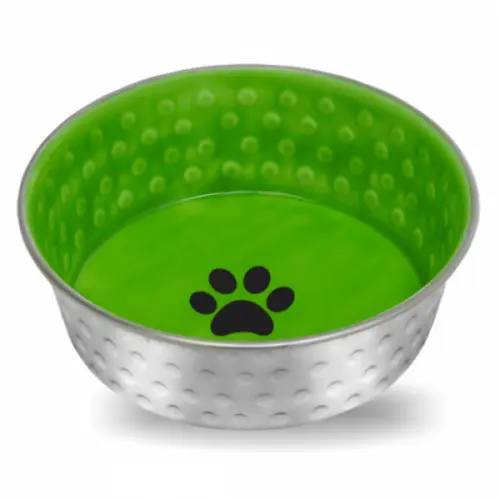 Castron Din Inox Candy Dots Pentru Caini si Pisici 0,4 L