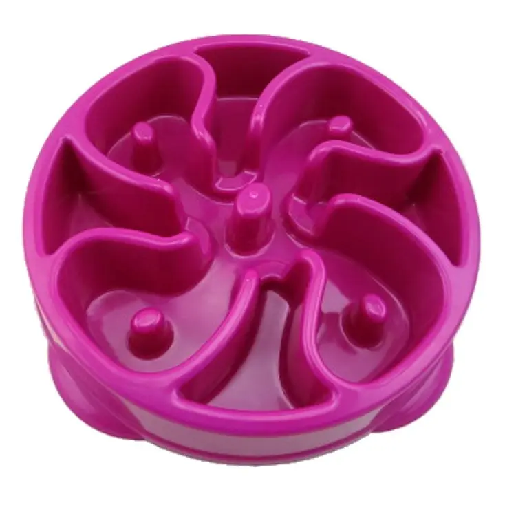 Castron hranire lenta pentru caini, mov, 27 cm