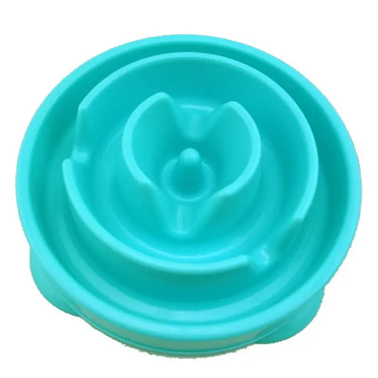 Castron hranire lenta pentru caini, albastru, 27 cm