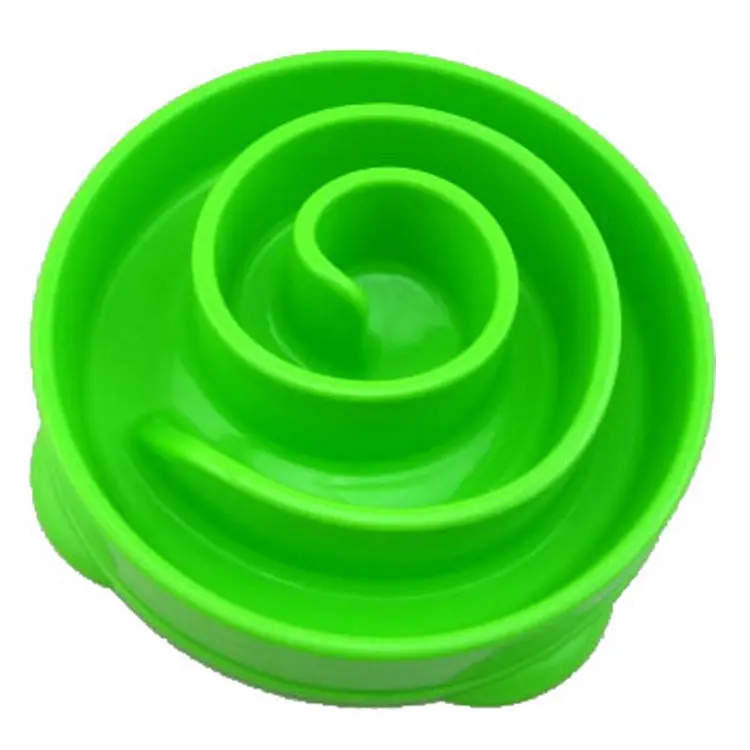 Castron hranire lenta pentru caini, verde, 27 cm