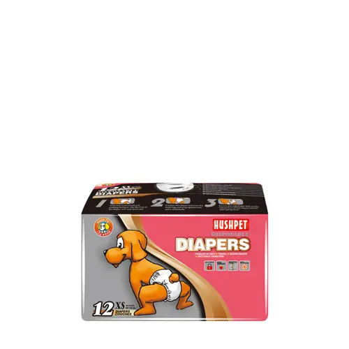 Scutece pentru caini de talie mica HushPet XS, 12 bucati