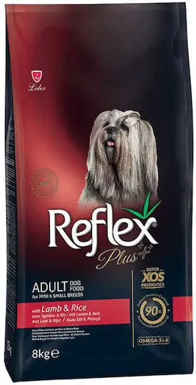 Reflex Plus, hrana uscata pentru caini adulti de talie mica, cu miel si orez 8 kg