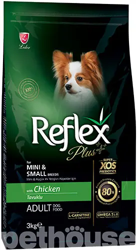 Reflex Plus, hrana uscata pentru caini adulti de talie mica, cu pui, 3 kg