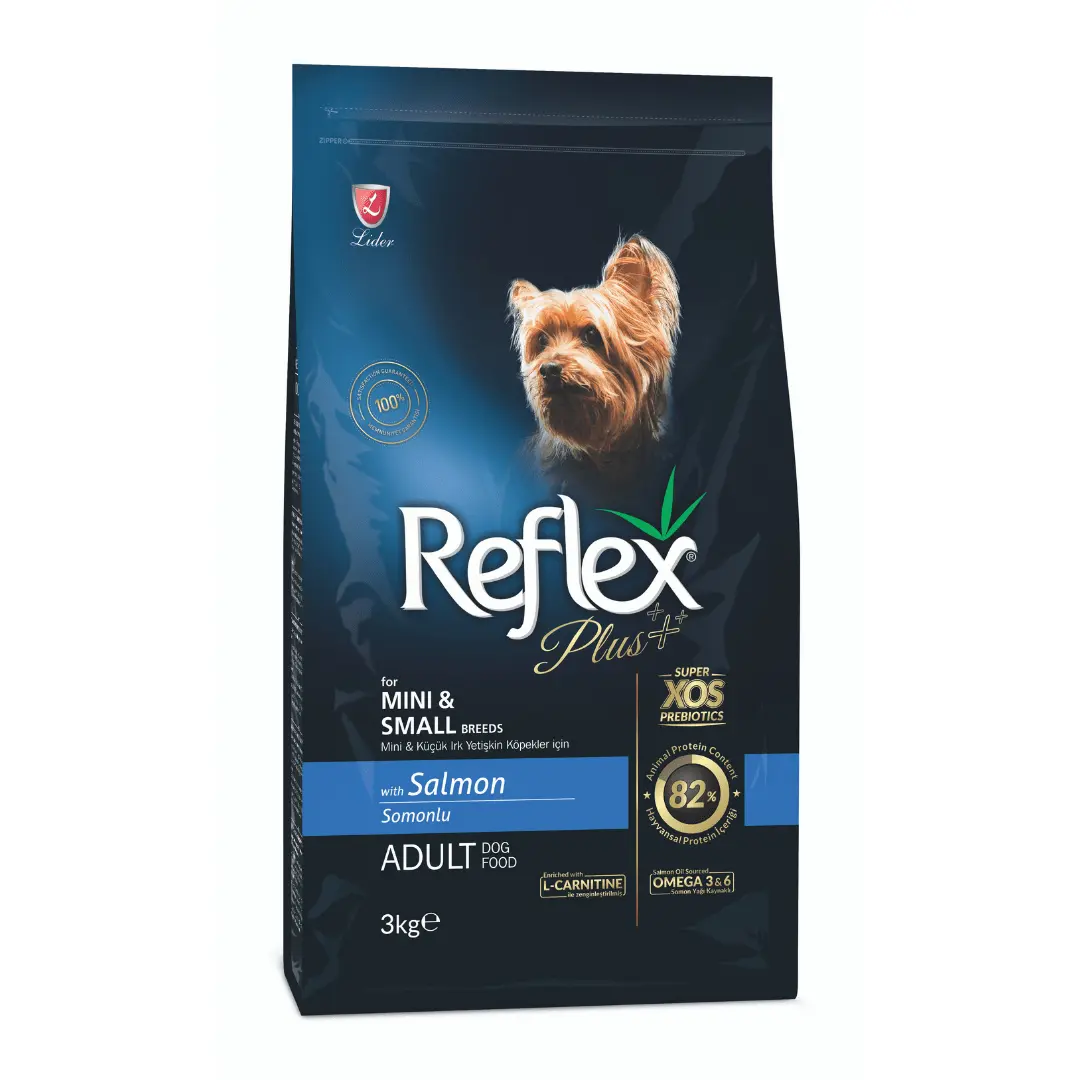 Reflex Plus, hrana uscata pentru caini adulti de talie mica, cu somon, 3 kg