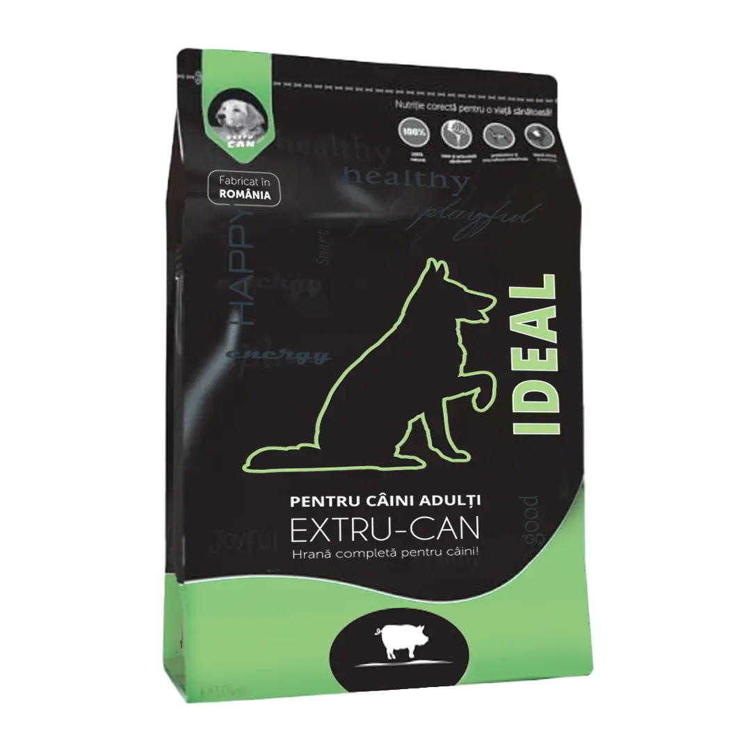 Extru-Can Ideal, hrana uscata pentru caini adulti, cu pui, 10 kg