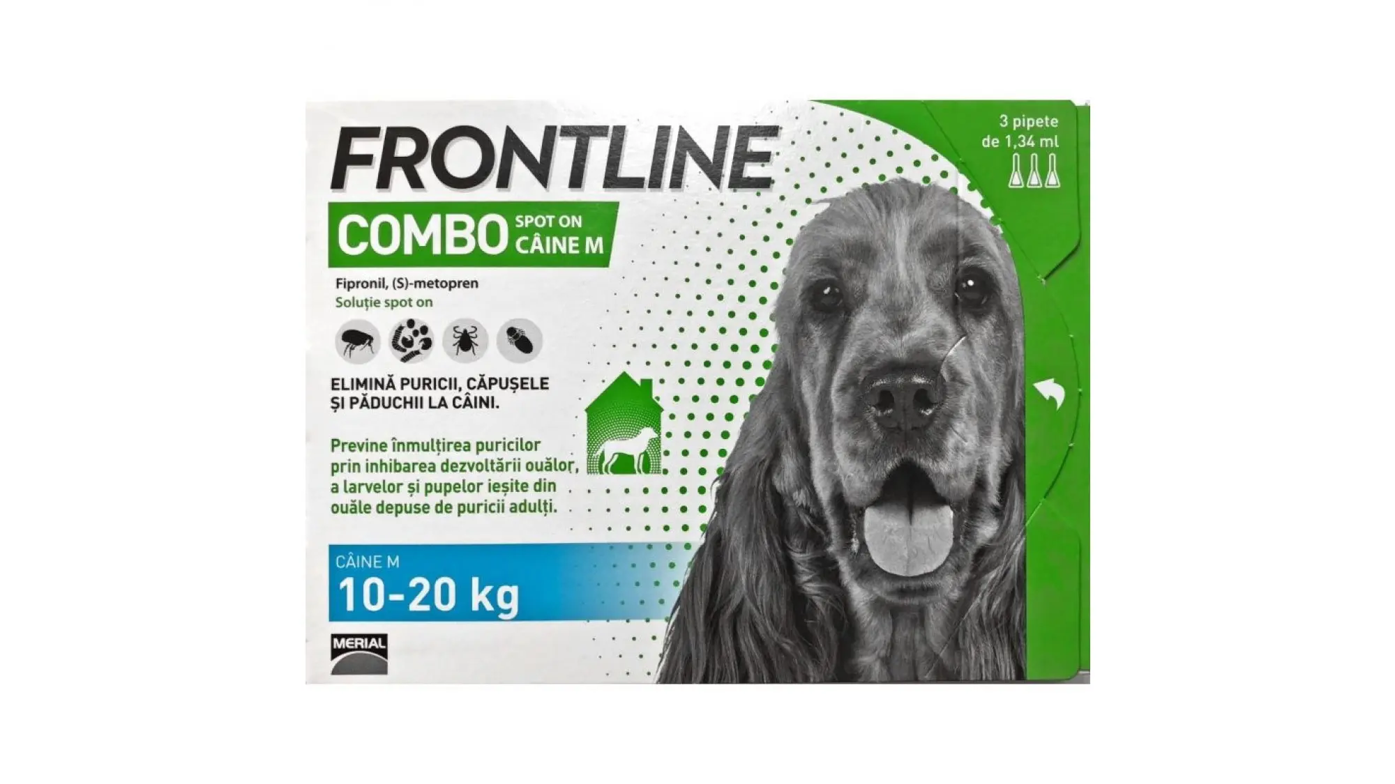 Antiparazitar caini Frontline Combo M (10-20 kg), 3 pipete