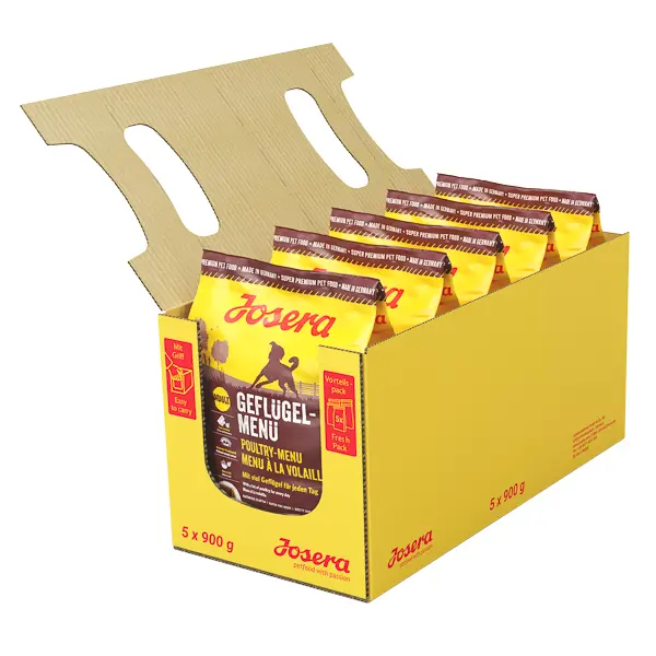 Josera Poultry-Menu hrana uscata pentru caini: 5x900 g, carne de pasare