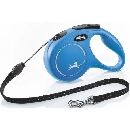 Lesa retractabila, albastra, pentru caini cu greutate de pana la 8 kg, lungime 3 m