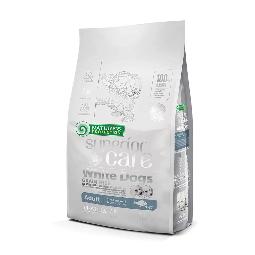 Nature's Protection Superior Care White Dogs, adult, peste alb, 10 kg