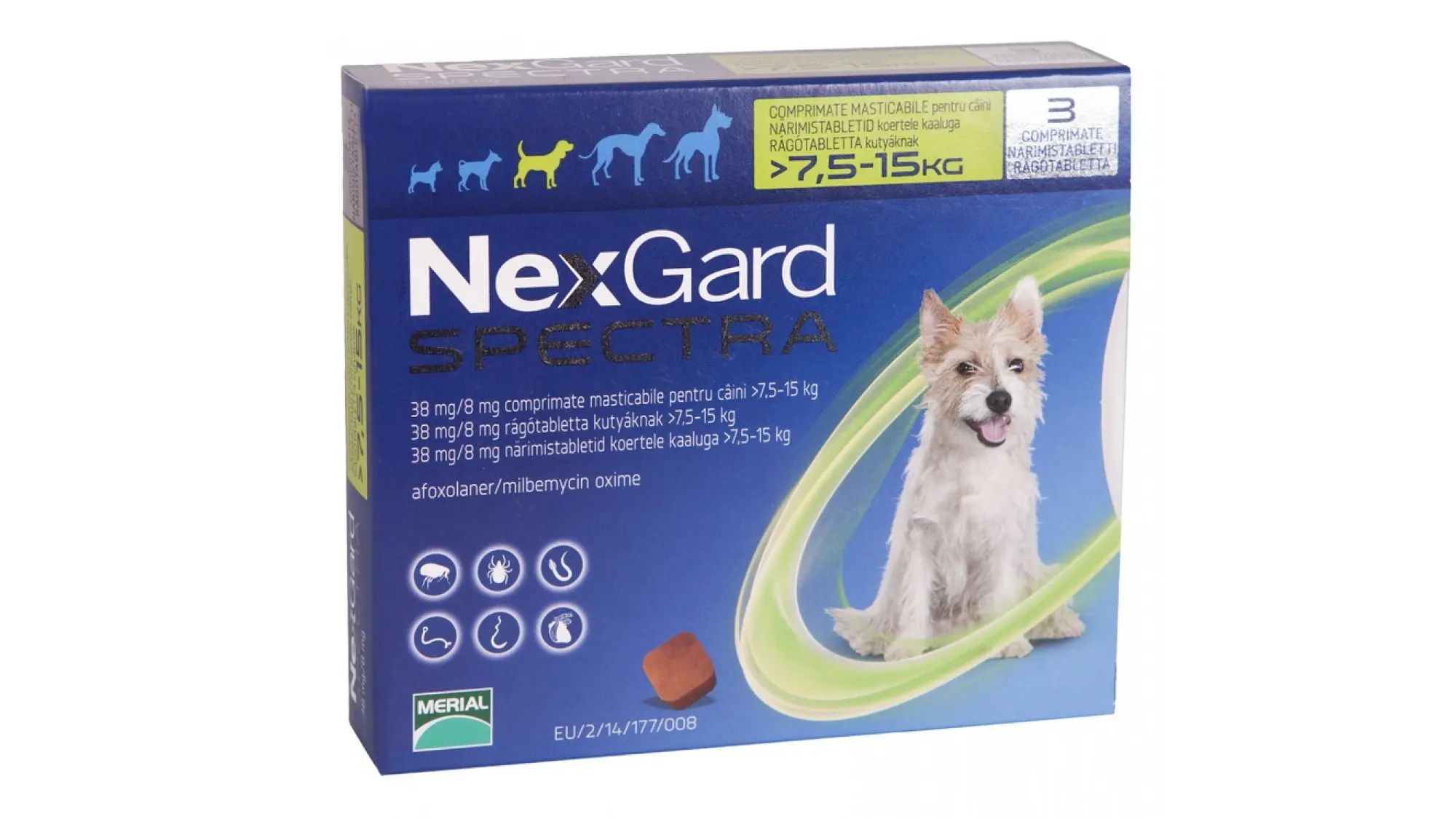 NexGard Spectra M (7.5-15 kg), 1 tableta
