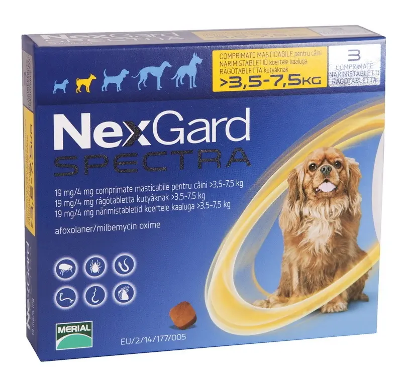 NexGard Spectra S (3.5-7.5 kg), 1 tableta