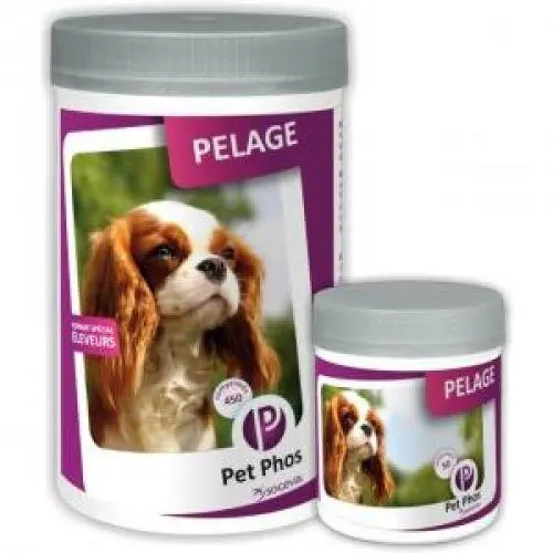 Supliment pentru piele si blana caini Pet Phos Pelage, 50 tablete