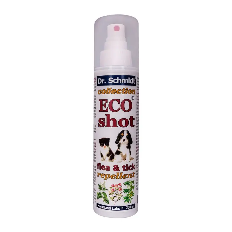 Solutie antiparazitara caini Eco Shot Spray, 200 ml