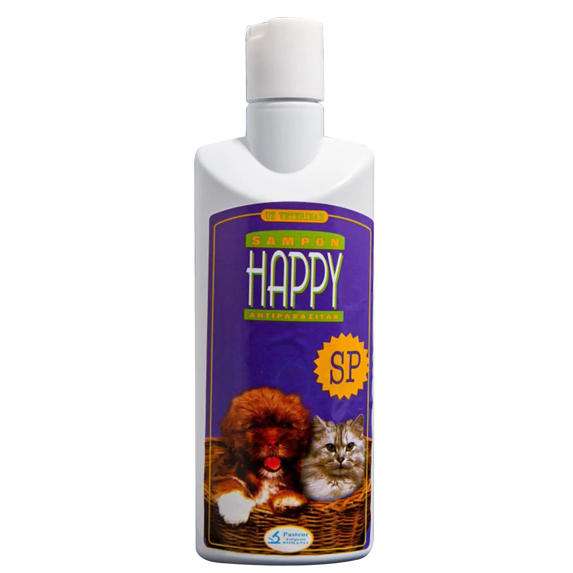 Sampon antiparazitar pentru caini Happy SP, 200 ml
