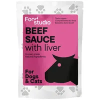 Supa sos pentru caini si pisici, Food Studio, cu vita si ficat, 100 ml