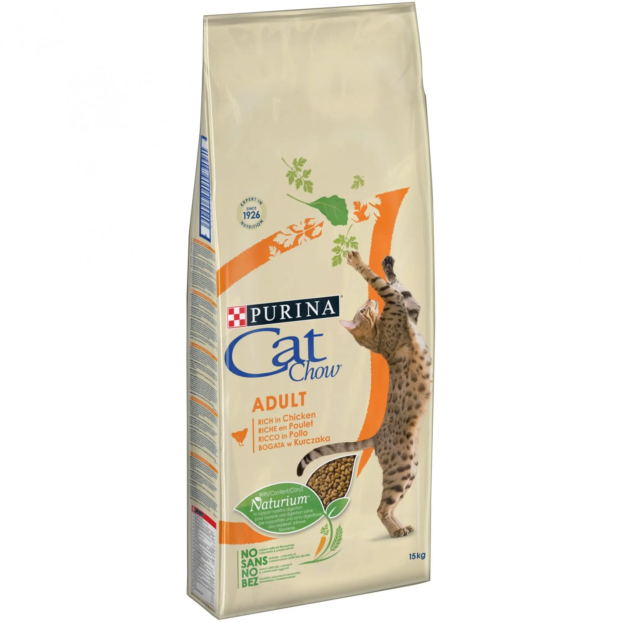 Purina Cat Chow Adult, pui si curcan, hrana uscata pentru pisici adulte, 15 kg