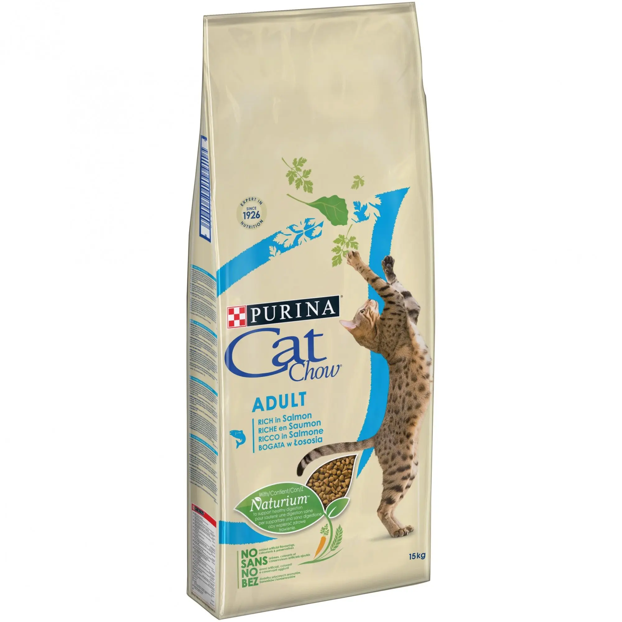 Purina Cat Chow Adult, somon si ton, hrana uscata pentru pisici adulte, 15 kg