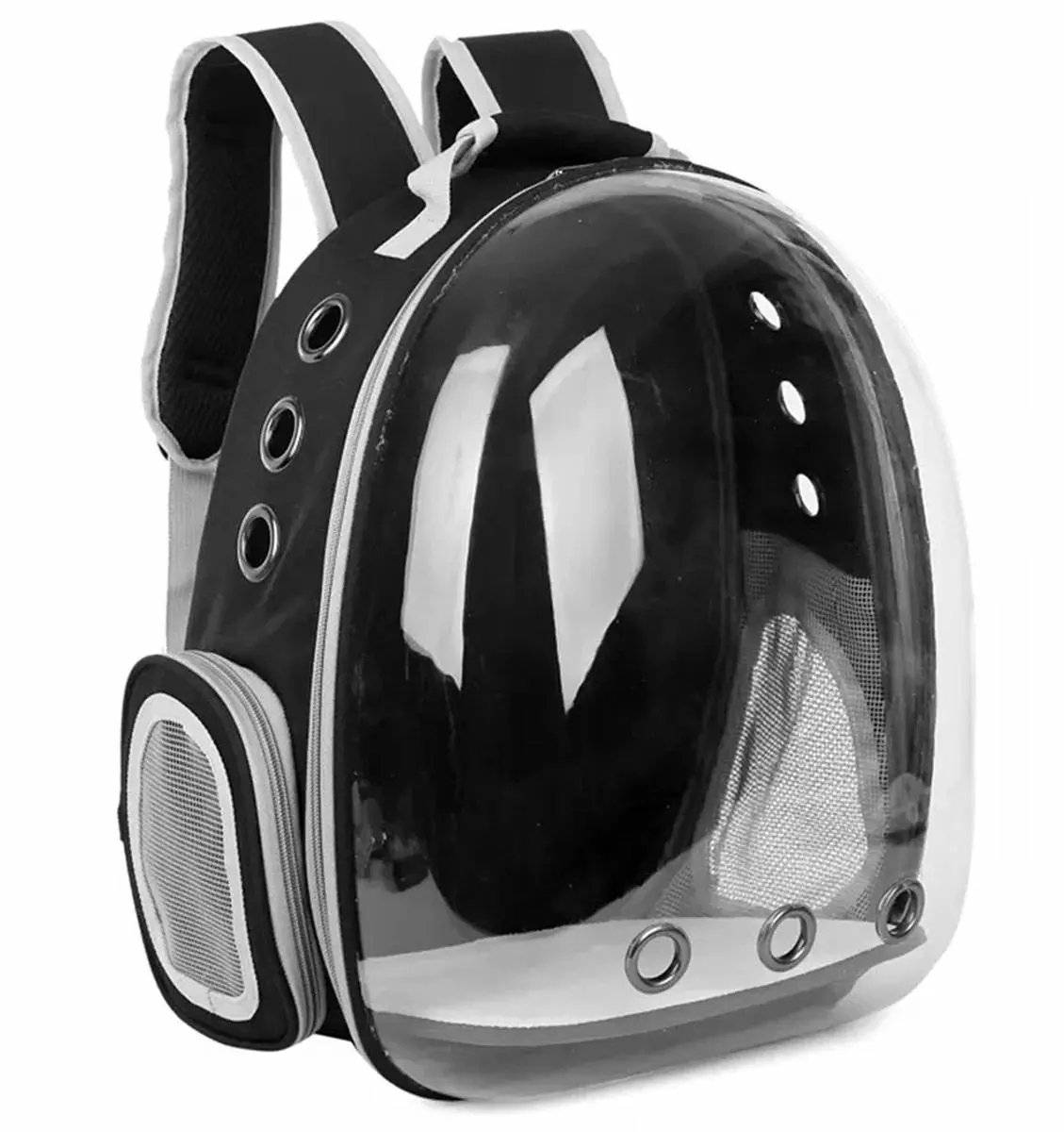 Rucsac Pentru Transport Pisici, Negru, Transparent