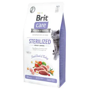 Brit Care Cat Grain Free Sterilised Weight Control, Pachet 2 X 7 kg