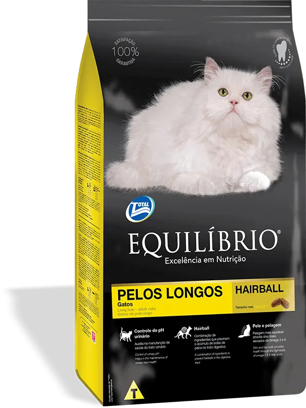 Equilibrio, hrana uscata pentru pisici, long hair, 7.5 kg