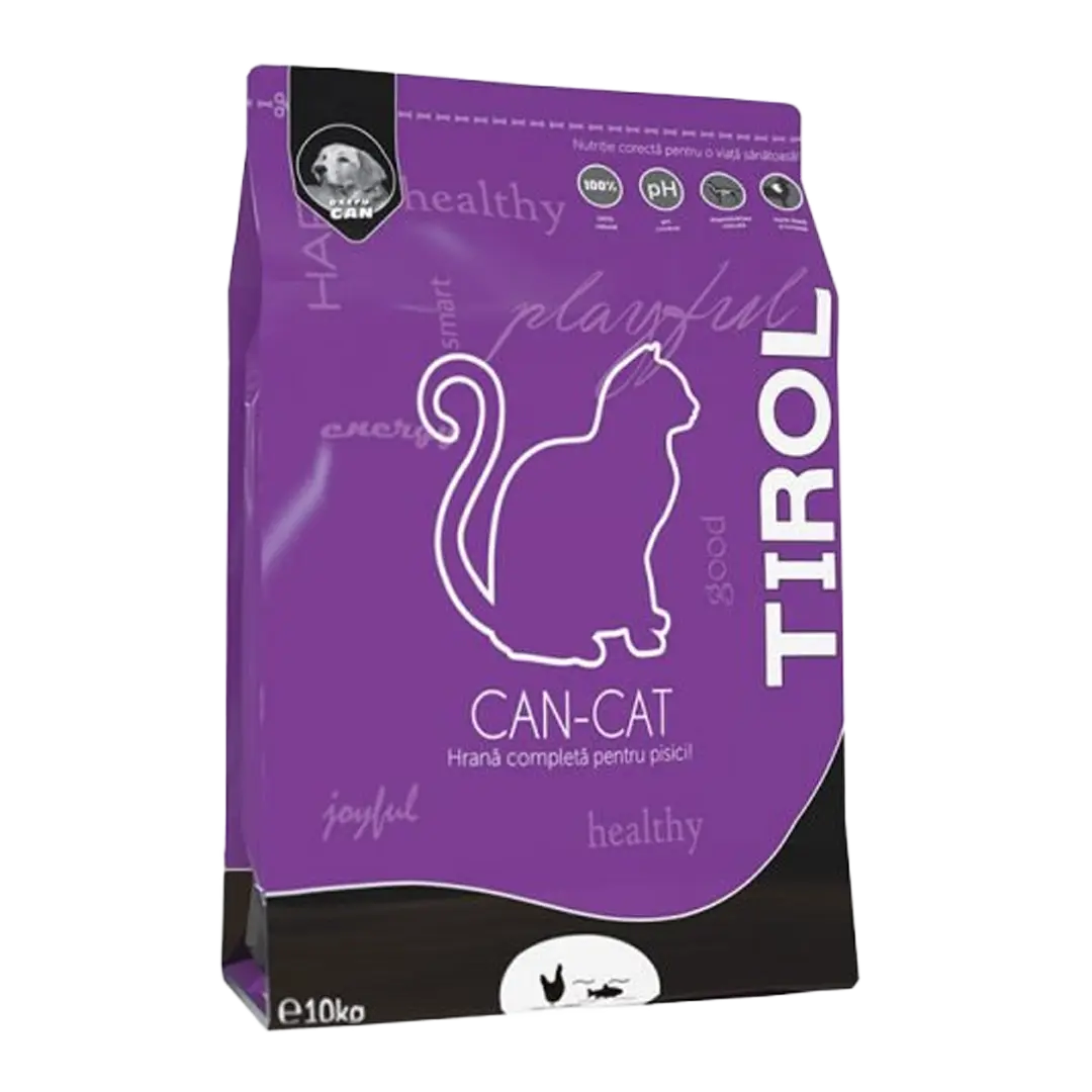 Extru-Can Tirol Can Cat, hrana uscata pentru pisici adulte, cu ficat de pui si peste, 10 kg