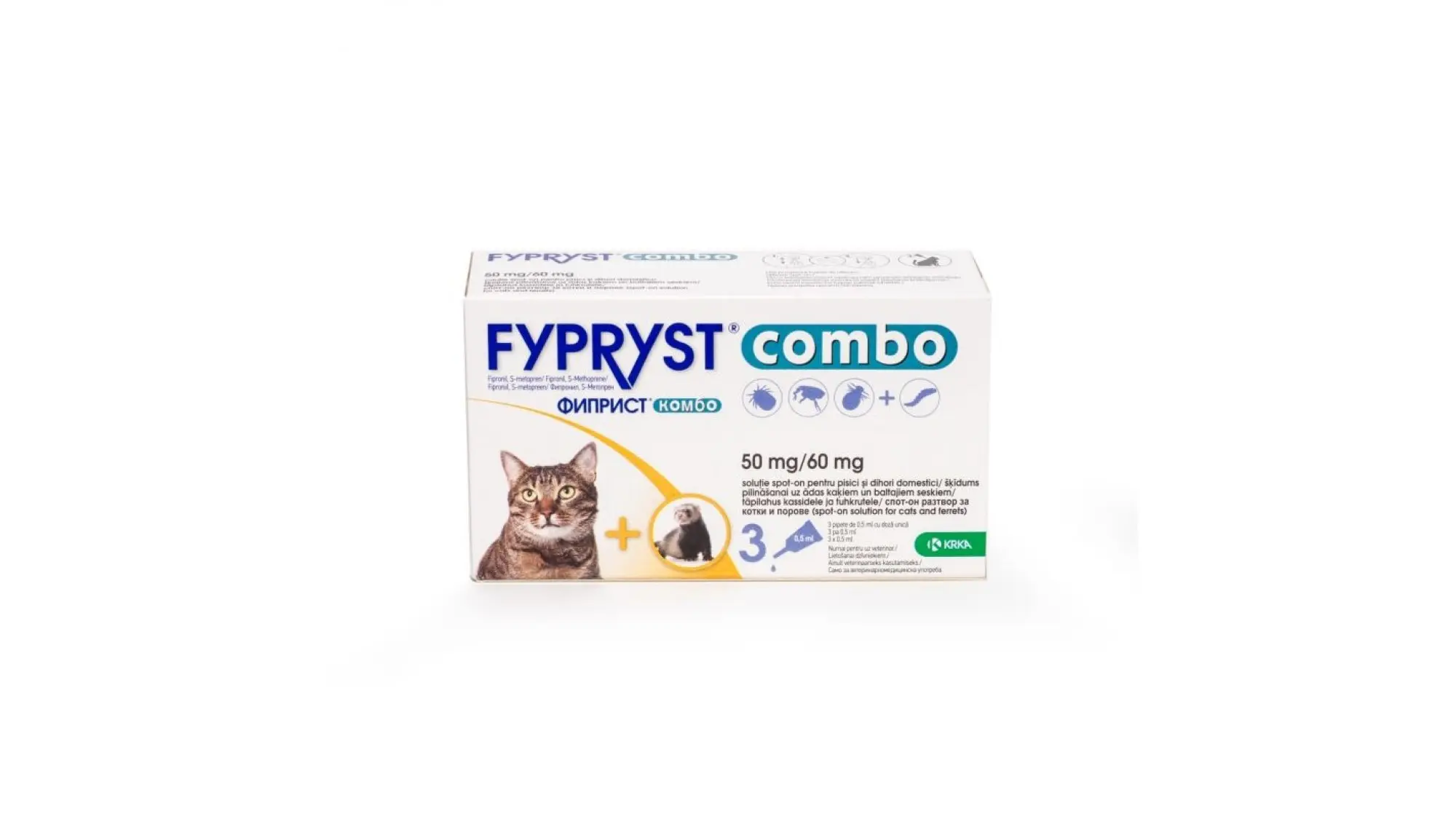 Fypryst Combo, solutie antiparazitara pentru pisici, 50 mg, 1 Pipeta
