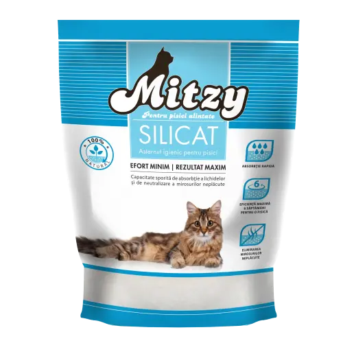 Nisip Silicat Pentru Pisici Mitzy 3.8 L