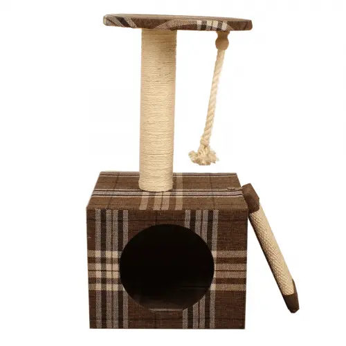 Ansamblu De Joaca cu Casuta Pentru Pisici Enjoy 30x30x60 cm