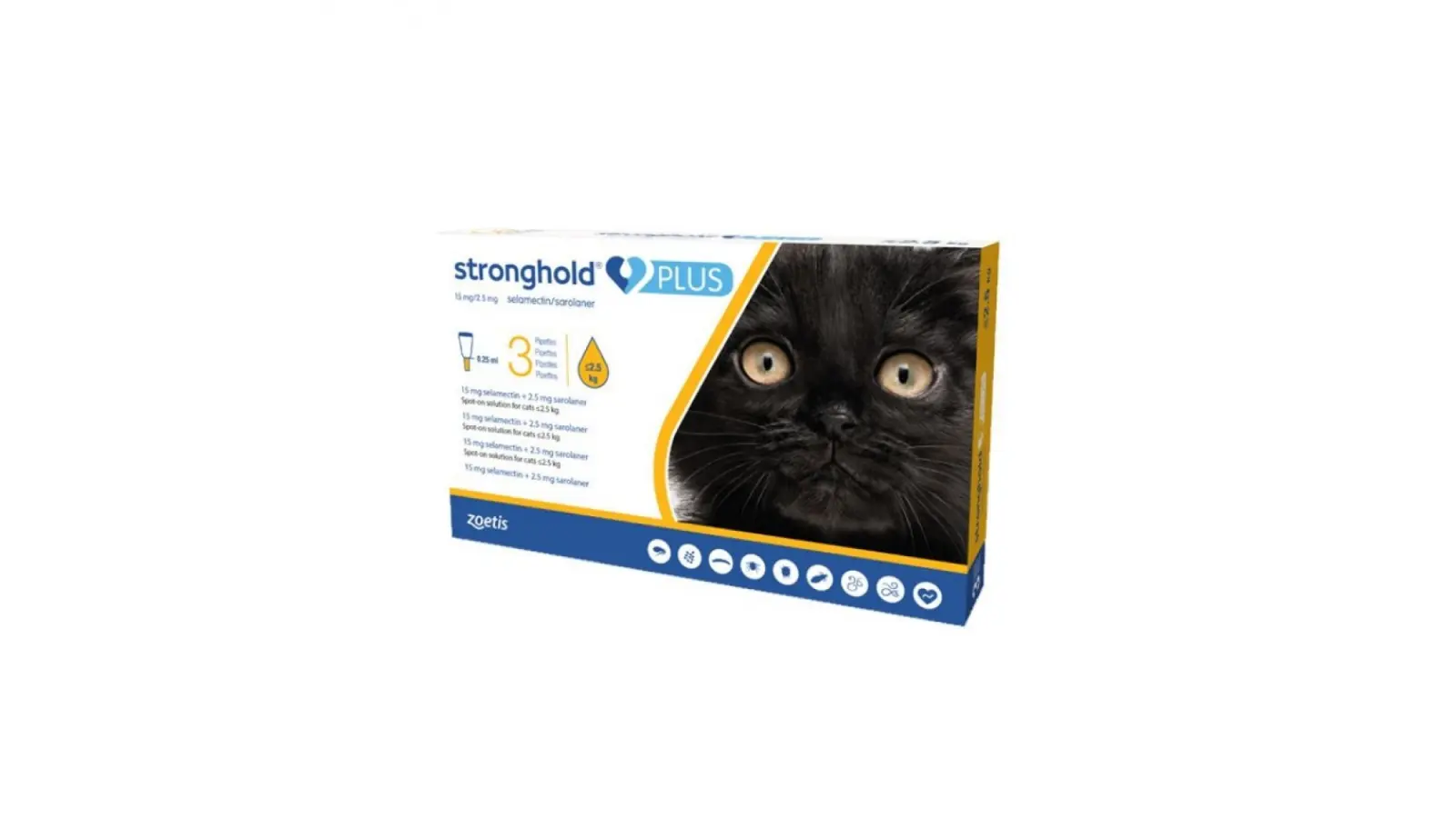 Stronghold Plus, antiparazitar pentru pisici sub 2.5 kg, 1 pipeta