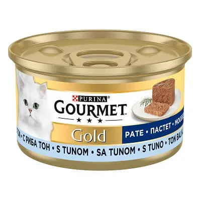 Purina Gourmet Gold Mousse, ton, hrana umeda pentru pisici adulte, 85 g