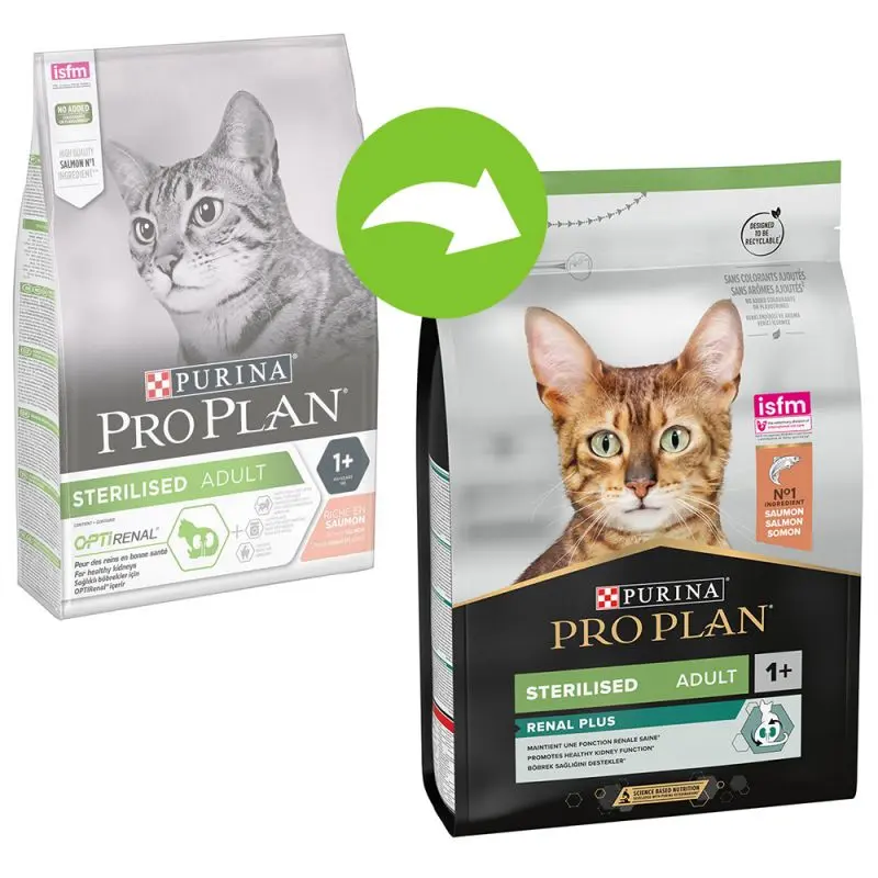Purina Pro Plan Sterilised Renal Plus, somon, hrana uscata pentru pisici adulte sterilizate, 10 kg