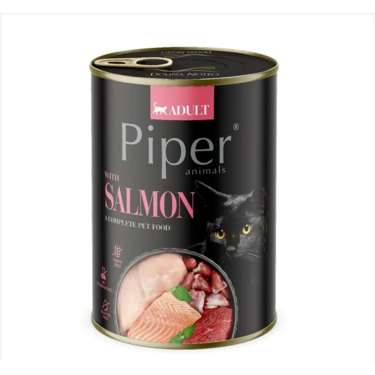 Hrana umeda pentru pisici, Piper Cat, carne de somon, Set 5 X 400 g