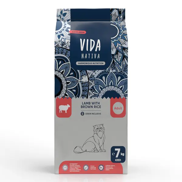 Vida Nativa Highlands Lamb with Brown Rice Adult Cat 7 kg