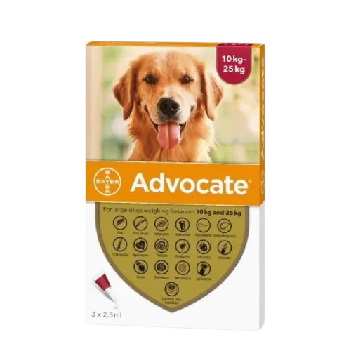 Advocate Caine 10-25 kg, 3 pipete