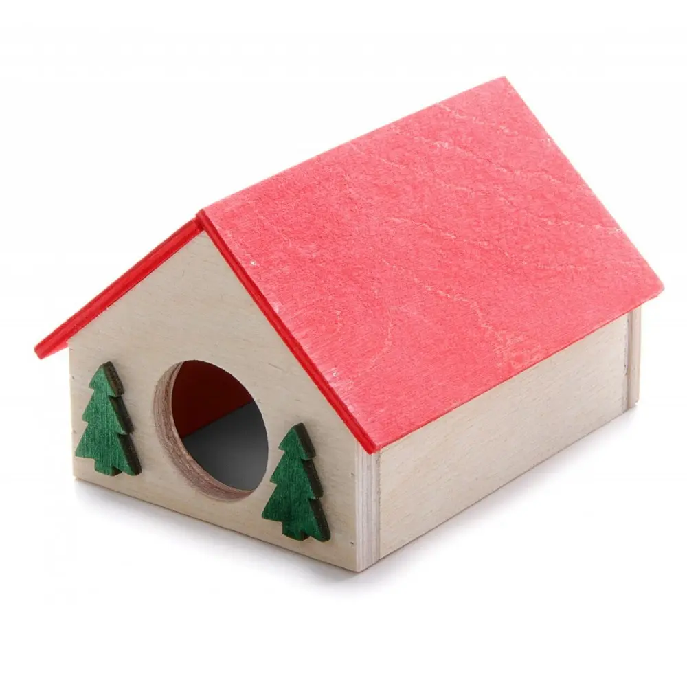 Casuta pentru rozatoare din lemn 10 cm