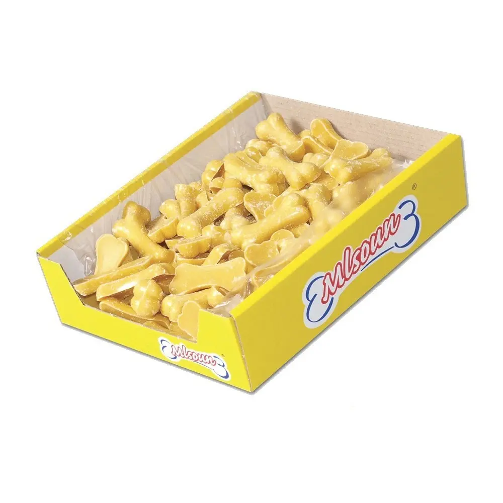 Ciocolata alba pentru caini, forma os: 90 bucati